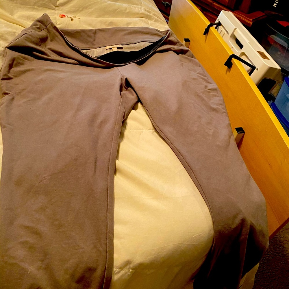 WOMAN WITHIN BROWN DENIM JEGGINGS 30/32w